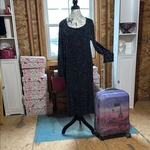 Boohoo Black Midi Dress